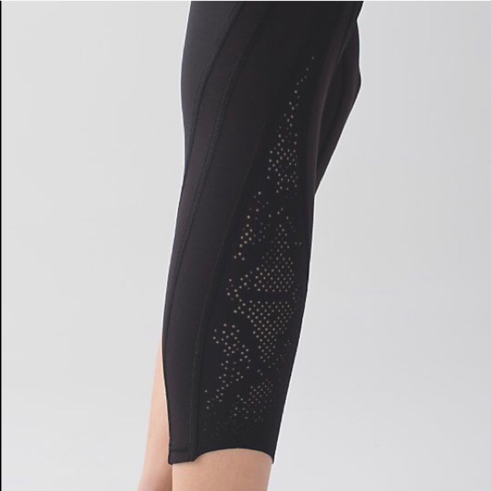 Lululemon Hi Rise Laser Cut Crop
